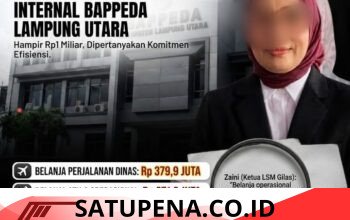 LSM Gilas Soroti Anggaran Internal Bappeda Lampung Utara Hampir Rp1 Miliar, Pertanyakan Komitmen Efisiensi