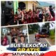 Personel Satbrimob Polda Sumsel Batalyon B Pelopor Laksanakan Program Bus Sekolah Gratis di SD Negeri 54 Kota Lubuklinggau