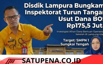 Disdik Lampura Bungkam. Inspektorat Turun Tangan Usut Dana Bos 175,5 juta SMPN 1 Sungkai Tengah.