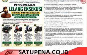 Kejari Lampung Utara Lelang Mobil dan Motor Rampasan, “Siapa Pun Bisa Ikut”
