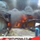 BREAKING NEWS: Pasar Jagong Jeget Terbakar Hebat, Diduga Akibat Arus Pendek Listrik