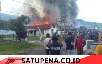 Kebakaran Hebat Hanguskan 96 Bangunan di Desa Jeget Ayu Aceh Tengah, Ibu dan Anak Alami Luka Bakar