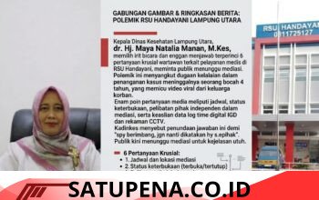 Dicecar 6 Pertanyaan Krusial Soal RSU Handayani, Kadinkes Lampung Utara Pilih Bungkam hingga Mediasi