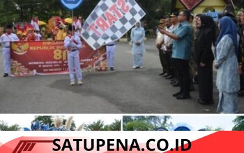 Semarak HUT ke-81 Kemerdekaan RI, Wali Kota Langsa Lepas 10003 Peserta Pawai Alegoris