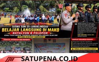 Siswa SDN 25 Lubuklinggau Belajar Langsung di Mako Batalyon B Pelopor