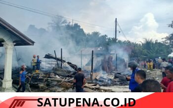 Rumah Warga di Dusun Karya Kampung Seumadam Terbakar, Kerugian Ditaksir Rp500 Juta
