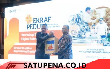 Wakil Walikota Lhokseumawe Membuka Workshop Badan Ekraf Digital Entrepreunership (BDE) yang diselenggarakan Oleh Kementrian Ekonomi Kreatif