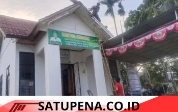 Sambut HUT ke-81 Kemerdekaan RI, Pemerintah Gampong Pante Rambong Bersihkan dan Rehab Kantor Keuchik