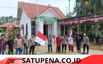 Sambut HUT RI ke-81, Kapolsek Pante Bidari Ajak Masyarakat Kibarkan Bendera Merah Putih