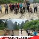 Polisi Tindak Tambang Emas Ilegal di Sungai Minak Muratara, Alat Dompeng Dibakar