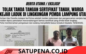 Tolak Tanda Tangan Sertifikat Tanah, Oknum Kades Dikejar Laduk di Lingkungan Pemda Lampung Utara