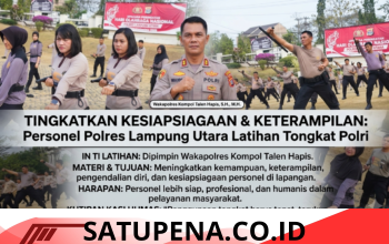 Wakapolres Lampung Utara Pimpin Latihan Tongkat Polri untuk Personel