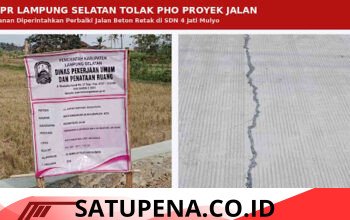 PUPR Lamsel Tolak PHO Proyek Jalan SDN 4 Jati Mulyo, Rekanan Diperintahkan Perbaiki Kerusakan