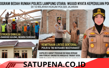 Wujud Nyata Kepedulian Polri, Kapolres Lampung Utara Berharap Program Bedah Rumah Bawa Berkah dan Perkuat Sinergitas