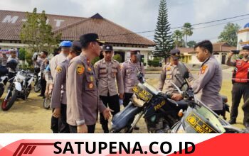 Siap Tempur! Wakapolres Lampung Utara Sidak Kelayakan Kendaraan Dinas Personel