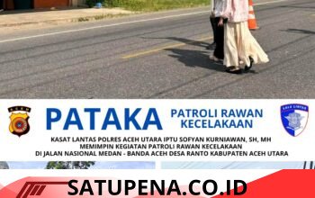 Polres Aceh Utara Intensifkan PATAKA, Sasar Titik Rawan Kecelakaan dan Keselamatan Pelajar