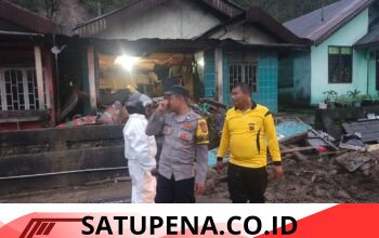 Polisi Gerak Cepat Tangani Bencana Longsor Timbun Dua Rumah di Silih Nara Aceh Tengah
