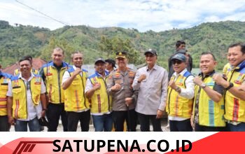 Kapolres Aceh Tengah Pimpin Pengamanan Menteri PU Tinjau Lokasi Bencana