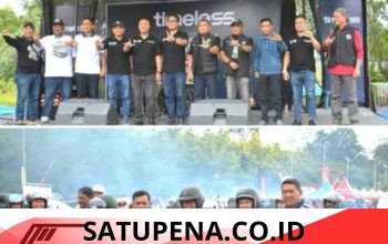 Wakil Wali Kota Rolling Thunder Bersama Ratusan Scooterist Jambore Scooter Aceh X di Langsa