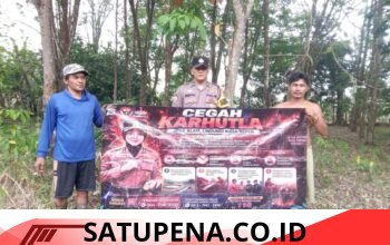 Cegah Karhutla, Polsek Kotabumi Utara Gelar Sosialisasi Pembersihan Lahan Tanpa Bakar