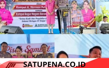 Pisah Sambut Kapolsek Kandis, Kompol Bagus Tegaskan Komitmen Jaga Kamtibmas dan Cegah Karhutla