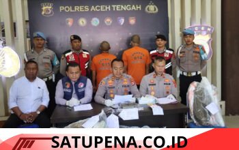 Polres Aceh Tengah Bongkar Peredaran 22,8 Kilogram Ganja, Dua Tersangka Diciduk, 45.728 Jiwa Terselamatkan