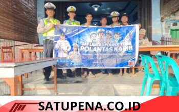 Polantas Karib Edukasi Keselamatan Berkendara Kepada Masyarakat Kabupaten Toba 