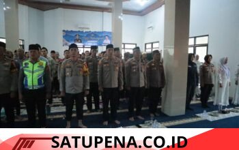 Polres Lampung Utara Ikuti Pengajian Kebangsaan Bersama Kapolri dan Gus Baha