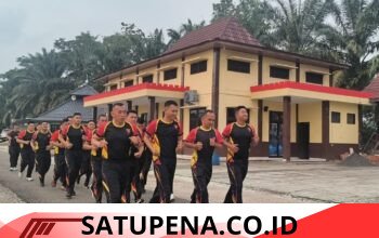 Jaga Kebugaran dan Soliditas, Personel Batalyon B Pelopor Rutin Laksanakan Olahraga Pagi