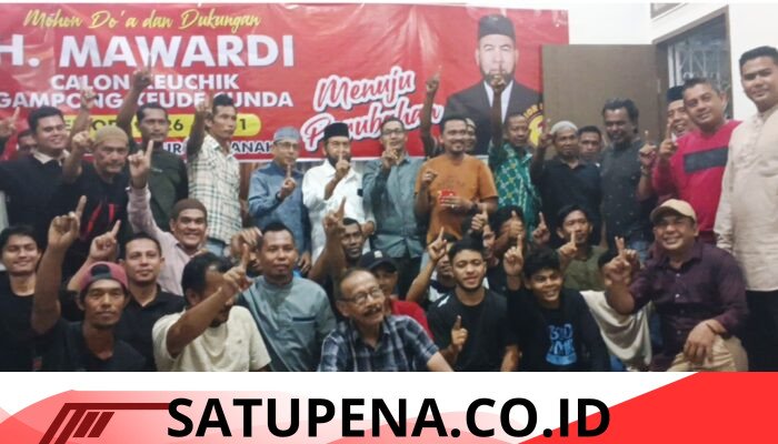 Kediaman H. Mawardi Dipadati Warga, Persaingan Pilchiksung Keude Cunda Kian Menghangat 