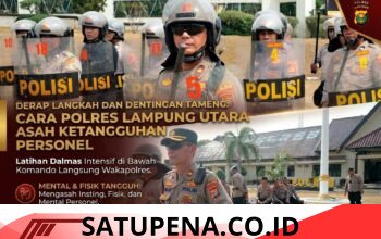 Derap Langkah dan Dentingan Tameng: Cara Polres Lampung Utara Asah Ketangguhan Personel