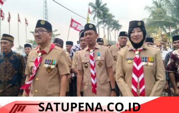 Sentuh Hati Ribuan Pramuka, Ini Pesan Humanis Kapolres Wanita Pertama Lampung Utara di Bandar Abung