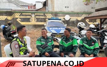 Rangkul Pengemudi Ojol, Satlantas Polres Lampung Utara Jaga Kenyamanan Jalan Raya