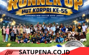 Tampil Maksimal, Tim Minisoccer Diskomdigpus Langsa Raih Juara Kedua HUT KORPRI ke-55
