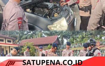 Wadanyon B Pelopor Pimpin Pengecekan Kendaraan Dinas, Pastikan Kesiapan Operasional Personel
