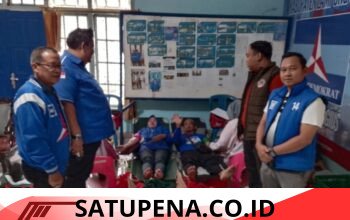 Gandeng PMI, Aksi Donor Darah Partai Demokrat Lampung Utara Lampaui Target 100 Kantong