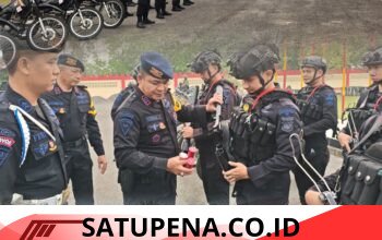 BKO Polres Lubuklinggau, Personel Batalyon B Pelopor Gelar Apel Serpas Pengamanan Unjuk Rasa