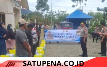 Sanjung (Selasa berkunjung ) Masyarakat, Polres Aceh Tengah Tebar Kepedulian, Salurkan Bantuan dan Jenguk Warga Sakit