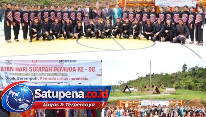Bupati Taput Pimpin Upacara Hari Sumpah Pemuda ke-98 di Menara Pandang Salib Kasih‎