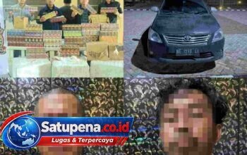 Polres Tubaba Gagalkan Penyelundupan 75 Ribu Batang Rokok Ilegal di Pintu Tol Lambu Kibang